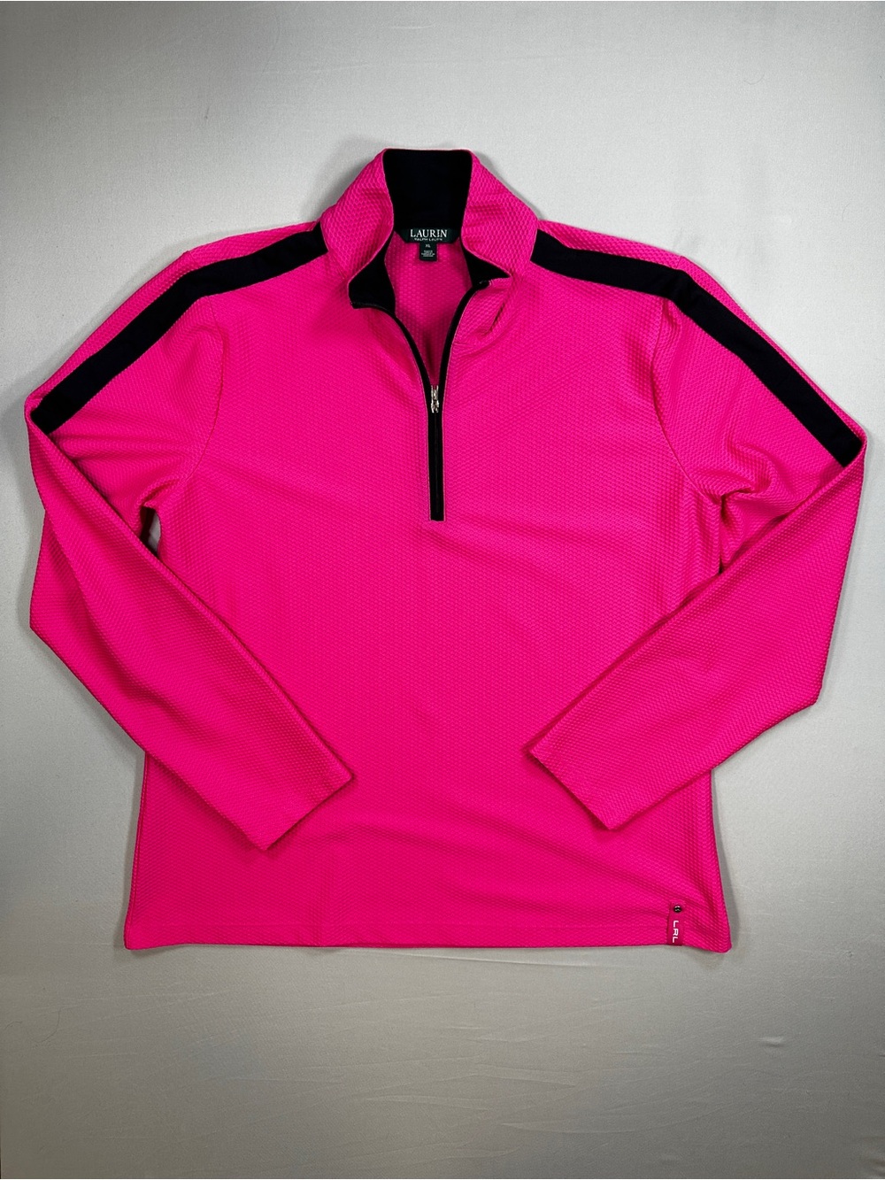 Lauren Ralph Lauren XL Hot Pink 1/4 Zip Pullover Athletic Top